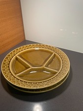 Zwei grüne Fondueteller aus Frankreich, Durchmesser 23,5 cm, siehe Fotos