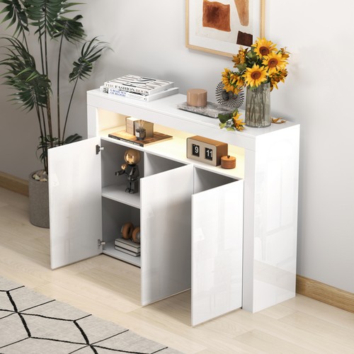 White high gloss - high, sideboard