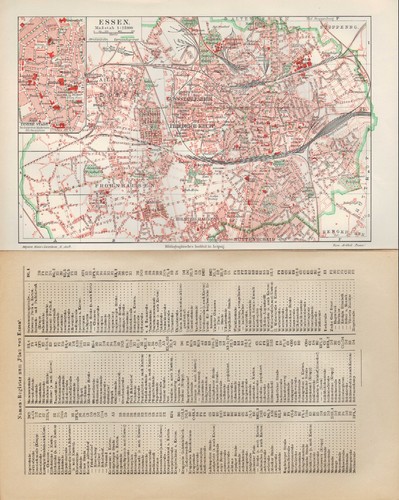 Landkarte city map 1905