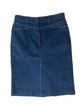 Jeansrock, 38, dunkelblau, knielang, schmaler Schnitt, top Zustand