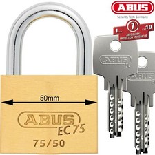 ABUS Vorhängeschloss 75/50 Messing mit Wendeschlüssel gleichschließend