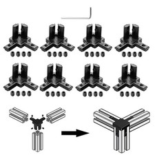 8x Eckverbinder 3-Weg 2020 Nut 6 Profil Aluprofil Verbinder Eckwinkel Alu