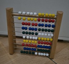 Rechenschieber, Lernhilfe für Schulanfänger, Zählhilfe aus Holz, gebraucht