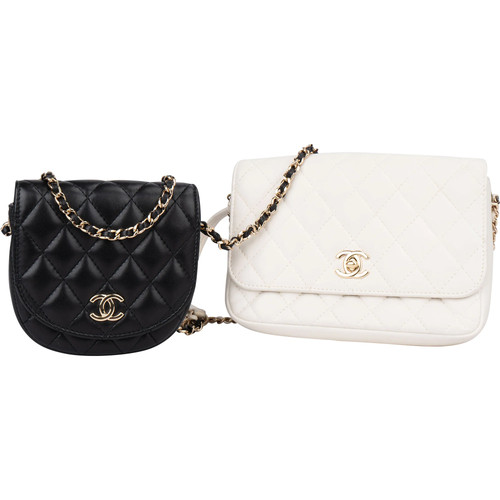 Chanel quilted lambskin - lambskin, side