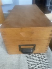 Vintage Karteikasten aus Holz