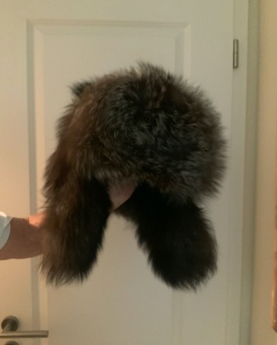 Echte silberfuchs pelzmütze - silberfuchs,