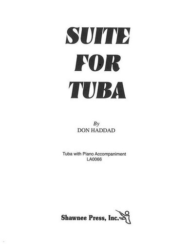 Musiknoten suite für tuba - suite, u