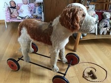 Antiker Steiff- Bernhardiner , Vorkrieg, Räderhund