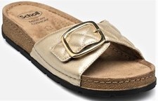 SCHOLL sehr weiche Halbschuhe BORA MULE 1 REISS Leder PLATIN Fußbett Me