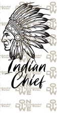 Aufkleber "Indian Chief" klein, Autoaufkleber, Funaufkleber, Western, (1809)
