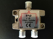Sat- Verteiler 2-fach 5-2400 MHz digital-tauglich e+p F20 Neu