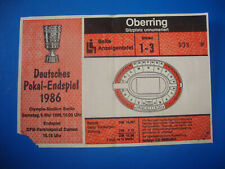 1986 Ticket DFB Pokalfinal Bayern München VFB Stuttgart Eintrittskarte