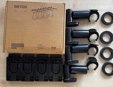 IKEA 402.055.99 METOD Küche Möbelbeine Füße 8 cm 4 Stück verstellbar schwarz