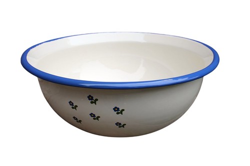 Emaille schüssel blümchen - emaille,