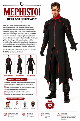 Mephisto mantel herren - mantel, gr.