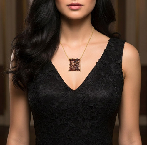 Zarte granat rohsteine kette - zarte,