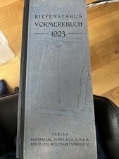 Riefenstahls Vormerkbuch 1923