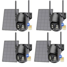 2K/3MP 4G LTE PTZ Überwachungskamera Akku Kamera Solarpanel Gebraucht ohne WLAN