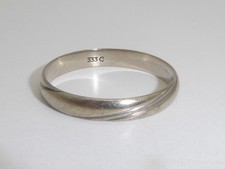 333 Gold Ring 8K Weißgold 2,46 g Ehering Trauring Gravur RG 65 - 20,6 mm 9466