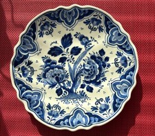 Vintage Original Delfter Blau Keramikteller – RAM Arnhem – Handbemalt – ca. 1930