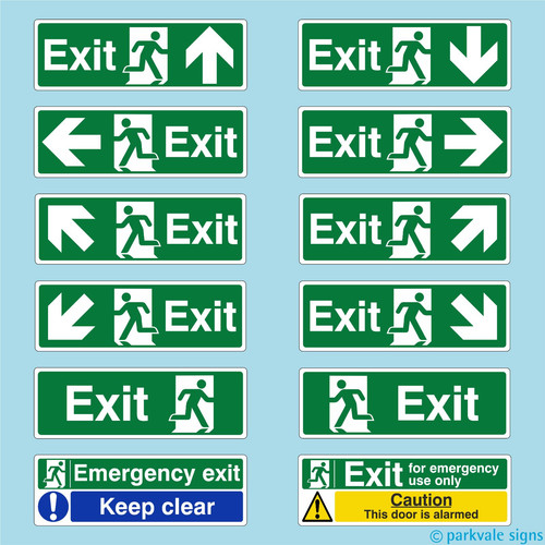 British standard exit signs - standard,