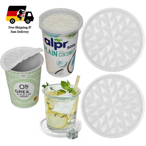 Silikon joghurt deckel 2er - silikon, 2er-set
