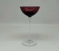 Weinglas Alsterfors Schweden Kelchglas Kupferrubin 19 cm hoch Vintage Antik
