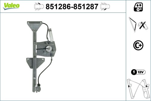 Valeo fensterheber 851286 - fensterheber,