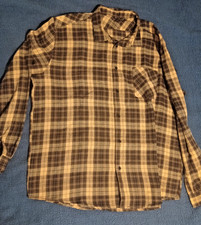 Herrenhemd DE GR XL 46 Comfort fit karo gelb schwarz warm arbeitshemd wie neu