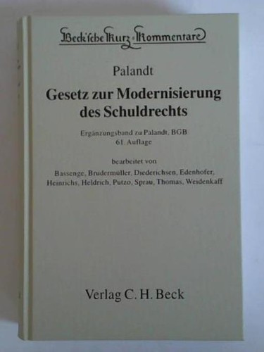 Palandt gesetz zur - palandt,