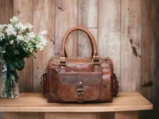 Seltener Fund Tasche Leder Reisetasche Herren Reise Fitness Gepäck Übernachtu...