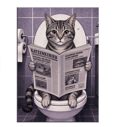 Katze auf klo - „katze,