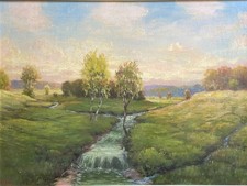 schönes Gemälde einer Bachlandschaft signiert AR (A.Ruckstuhl )