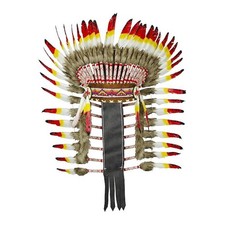 Indianer kopfschmuck mit - indianer-kopfschmuck,