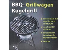 BBQ Grillwagen Kugelgrill Holzkohlegrill Standgrill Rundgrill Camping
