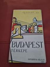 Alter Stadtplan von Budapest aus dem Jahr 1965