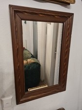  Sehr ALTE Spiegel mit Echtholzrahmen Wandspiegel 67x43