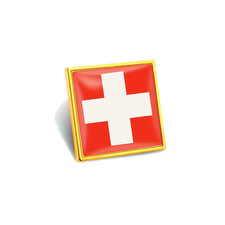 Schweiz Anstecker Pin Fahne