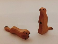 Krippenfiguren - 2 Wiesel   Rarität  Margarete Ostheimer  90er Jahre 