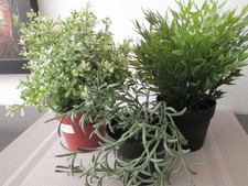 3 IKEA FEJKA Topfpflanze künstlich Kunstpflanze Kunstblume Bambus Thymian Banane