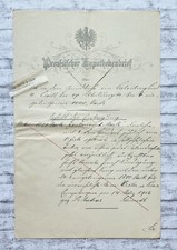1923 Preussischer Hypothekenbrief Liebenburg Harz Wappen Prägedruck Dokument alt