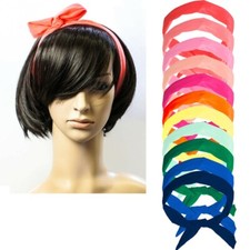 Scrunchie Retro Haarband Stirnband Headband mit Draht einfarbig 50er Rockabilly 