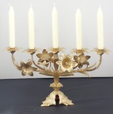 Wunderschöne Lilien Metall Kerzenleuchter 5 Flammig