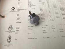 Renault Dauphine, Floride, Gordini Öldruckschalter 0,4 atü, NOS aus Lagerbestand