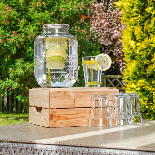 Getränkespender aus glas 4l - glas,,