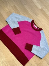 BODEN* Pullover* pink*grau*bordeaux* 100% Wolle* Gr. XL* oversized* NEU oEtikett