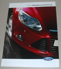 Betriebsanleitung Kurzanleitung Ford Focus Bedienungsanleitung Handbuch 2012