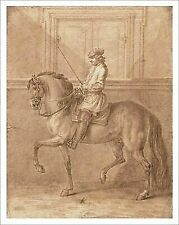 Schritt an der Wand Dressur