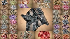 Halstuch Nickituch Chiffon /Satin verschiedene Farben und Muster Neu