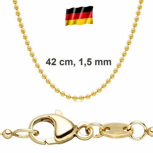 Kugelkette 585 echt - , gold